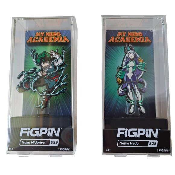 Lot of 2 FiGPiN Enamel Pins Nejire #525 Izuku #559 My Hero Academia Sealed Case - Picture 1 of 12